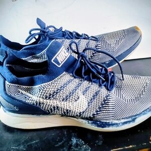 Nike Blue and White Knit Sneakers